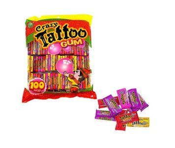 Жувальна гумка Grazy Tattoo Gum 100шт 1176487868 фото