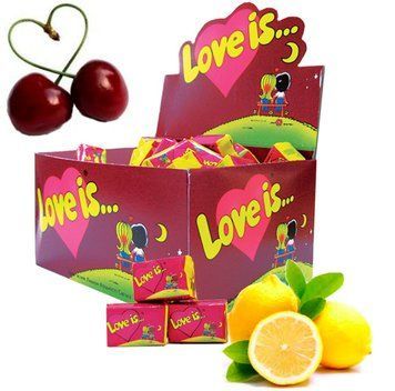 Жувальна гумка Love is вишня-лимон 100 шт. 932820389 фото